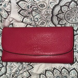 COACH F56488 CHECKBOOK WALLET IN PEBBLE LEATHER